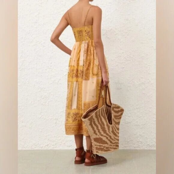 NWT Zimmermann Lucky Corset Midi Dress - Picture 2 of 11